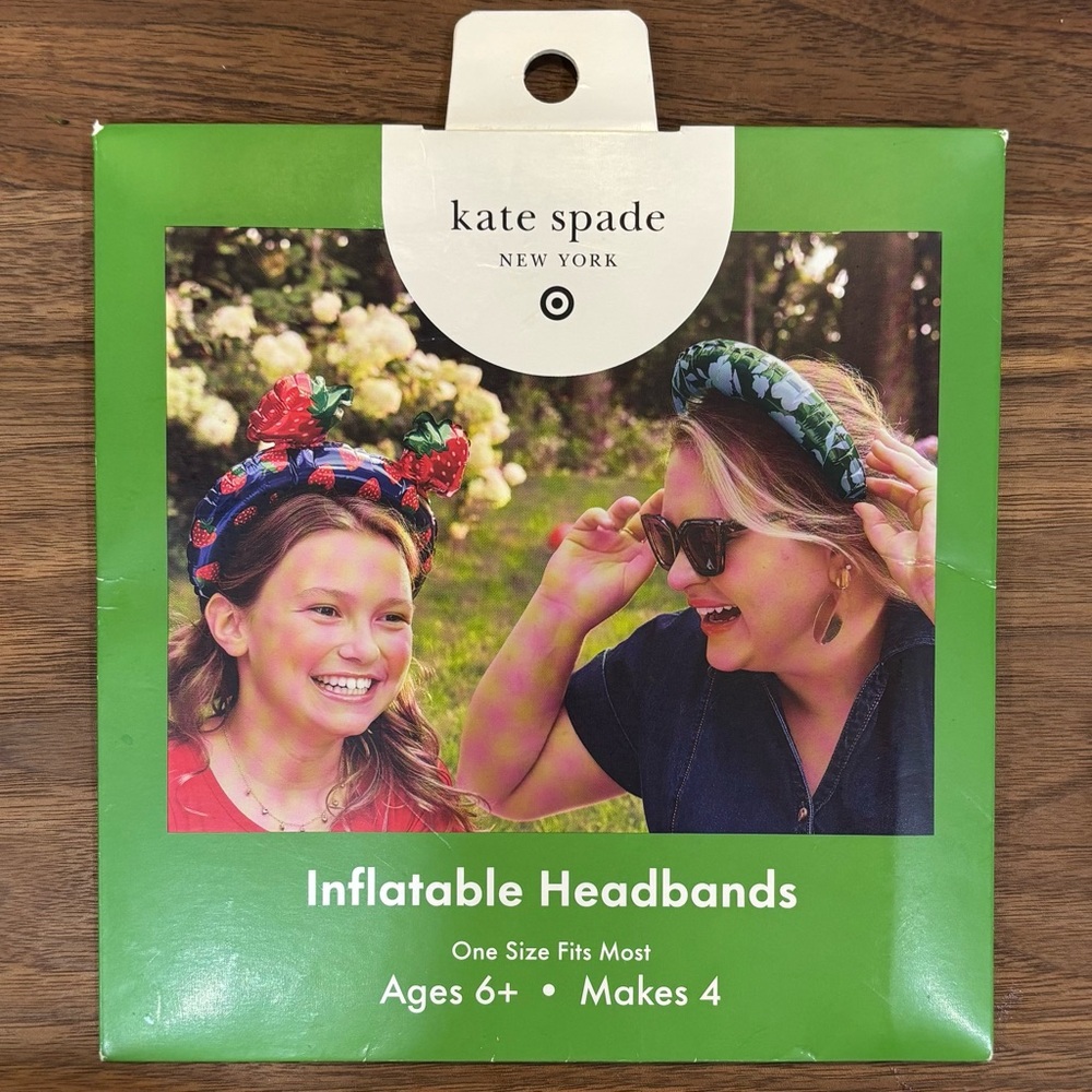 Kate Spade New York x Target set of 4 inflatable headbands limited edition NEW